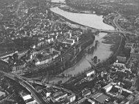 Nürnberg  Nürnberg Wöhrder Wiese Prinzregentenufer Richtung Wöhrder See (den damals noch nicht gab). : Luftbild