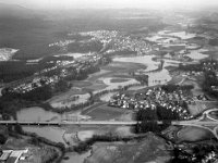 Nürnberg Behringersdorf Schwaig  Überschwemmungsgebiet Nürnberg Pegnitztal zwischen Schwaig und Behringersdorf Vordergrund die BAB A3 : Luftbild