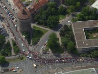 Pokalfeier 1.FCN  Autocorso durch die Bayreuther Str und Laufer Gasse : Luftaufnahmen