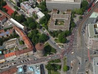 Pokalfeier 1.FCN  Autocorso durch die Bayreuther Str und Laufer Gasse : Luftaufnahmen