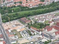 Nürnberg Gostenhof  Nürnberg Reutersbrunner Str Maximilianstr Baustelle Feuerwache 1 Fürther Str. Erweiterungsbau Justizpalast Hintergrund Baustelle Quartier St. Johannis : Luftaufnahmen