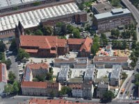 Nürnberg Gibitzenhof  Nürnberg Gibitzenhof Ludwigskirche mit Kloster  Strassburger str.  Wohnungsneubau auf ehemaligem   Klosterhofgelände : Luftbild